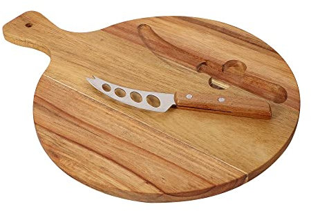 Juego de Tablas for Queso Tabla de Cortar de Madera con un Cuchillo for Queso Cuchillos for Queso Herramientas for Servir Juego de Utensilios de Cocina