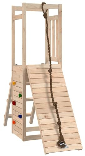 vidaXL Aire de Jeux d'extérieur Bois de pin Massif, Aire de Jeux, Ensemble de Jeu en Bois, Ensemble de Terrain de Jeu, équipement de Terrain de Jeu