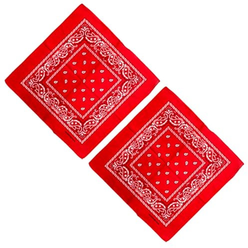 UENXRXE Rot Bandana Herren Hhalstuch Herren Set 2 Bandanas Damen und Herren
