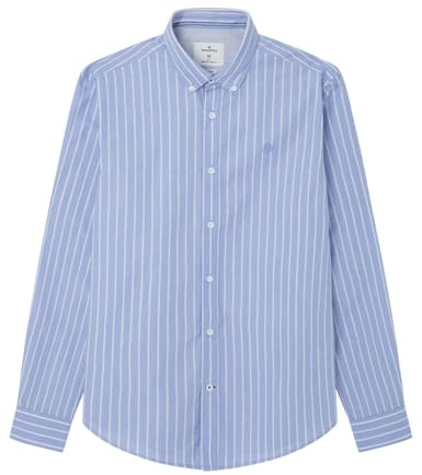 Springfield Camisa para Hombre, Azul Medio, M