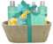 French Tendance - Coffret Bain Monoï - Bain Moussant 300ml, Gel Douche, Lait Corps, Brume, Sels de Bain - Cadeau Femme Beauté, Soin Corps, Bien Etre - Kit Cocooning Panier Corde Monoï