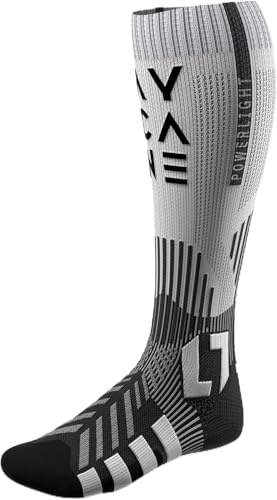 AYCANE White Hockey Socks Small, Ice Hockey Socks Men with Seamless Toe, Lace Bite Protection, Moisture-Wicking, and Quick-Drying