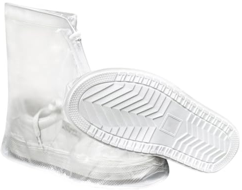 XoeLLe Copriscarpe Impermeabili Copri Scarpe per Pioggia Copriscarpe Antiscivolo con Suola Antiscivolo Rinforzata, Copriscarpe Riutilizzabili Pieghevole per le Giornate di Pioggia e Neve (M)