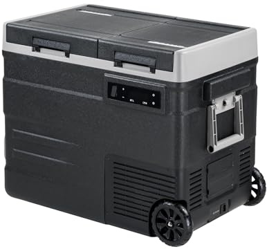 zcamp UD55, 49.1L Compressor Car Refrigerator, Portable Camping Fridge DC 12v/24v Freezer,Black cool box