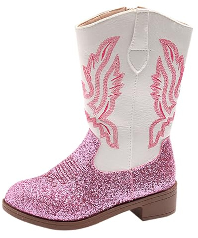 Girls' Boots Cowgirl Boots Kids Sparkly Glitter Western Mid Calf Boot