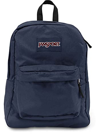 JanSport SuperBreak One Backpack Navy - Durable, Lightweight Bag with 1 Main Compartment, Front Utility Pocket with Built-in Organizer - Premium Backpack