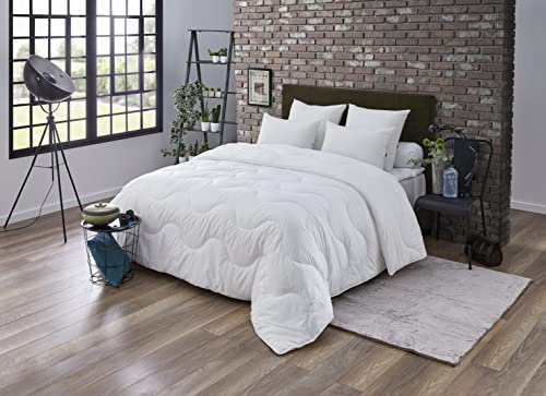 DODO | Couette Chaude Ultra Gonflante 200x200 | pour lit 2 Personnes | Couette Maxiconfort Thermolite Ultra| Douce et Fibre Recyclée | Fabriqué en France | Lavable en Machine à 40°c