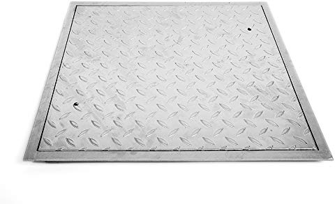SA-60/80 Couvercle de regard en acier galvanisé piétinable 600 x 800 mm Couvercle de regard carré avec cadre