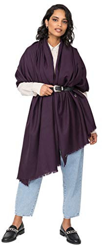 likemary Schals & Tücher für Damen – Großer Multi-Use Wollschal & Reisedecke – Leichter, Warmer Damen Schal für Herbst und Winter – Fairtrade Geschenk für Frauen Lila