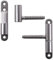 SOTECH 2 pièces paumelles de porte paumelle à percer 15 x 83 mm avec tourillon M8 x 47 mm paumelle de rénovation paumelle à visser charnière pour portes intérieures à visser/percer (acier galvanisé)