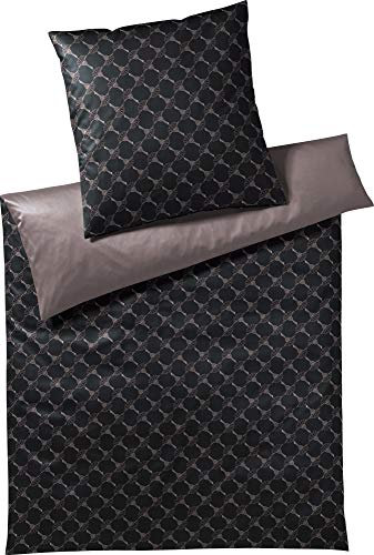 Joop! Bettwäsche Cornflower Double 4083 Shiny Black - 09 80x80 cm - 135x200 cm