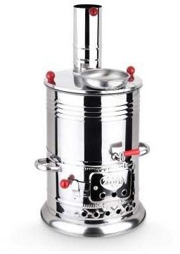 Samovar Hervidor de té, Caldera turca de carbón y leña calentador de agua, para camping, picnic, caza, senderismo, yate