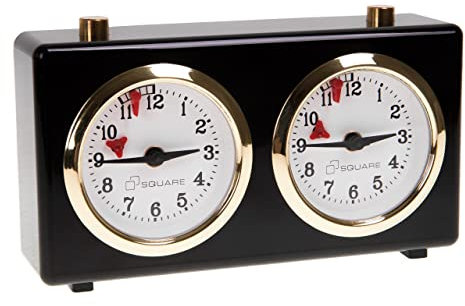 Square - Schachuhr - Pro Exclusive 1 - Schwarz - Mechanische Schach Uhr