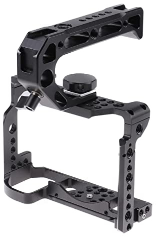 FOTGA Cage pour appareil photo, stabilisateur en alliage d'aluminium avec poignée supérieure et vis 1/4 3/8 pour NIK0N Z5/Z6/Z7/Z6II/Z7II