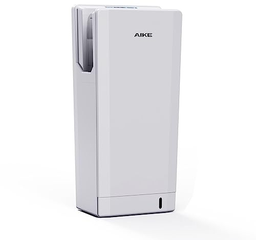 AIKE Swift Asciugamani Elettrico Professionale con Filtro HEPA, Design Geometrico, Flusso Aria 90M/S, per Bagni ad Alto Traffico, 1850W 220V Bianco