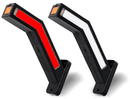 NEWFUN Begrenzungsleuchten Anhänger,Begrenzungsleuchten,Positionsleuchte Anhänger,12-24V LED Seitenmarkierungsleuchten, Seitenleuchten, Positionsleuchten für LKW-Anhänger, GM Truck Bend Seitenblinker