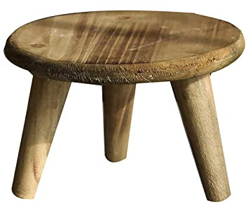 LSFYYDS Round Step Stool,Mini Wooden Stool,Stool for Small Trinkets, Plants and Decor (3)