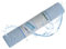 KARAT Tappetino per vasca da bagno, 43 x 91 cm, antiscivolo, per vasca da bagno, tappetino da doccia con ventose, tappetino da bagno antiscivolo (Azure) (blu)