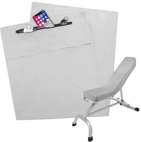 Starvortex Serviette Microfibre Sport (120cm x 50cm), Serviette Sport Musculation Absorbant la Sueur avec Poches Zippées, Serviette de Bain Microfibre Douce, Serviettes pour Voyage Cyclisme Course