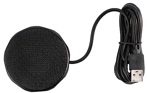 KICHOUSE Microfono Portatile A 360° Microfono USB A Clip USB Retrò Altoparlante Per Riunioni E Per Conferenze Da Scrivania Per Computer