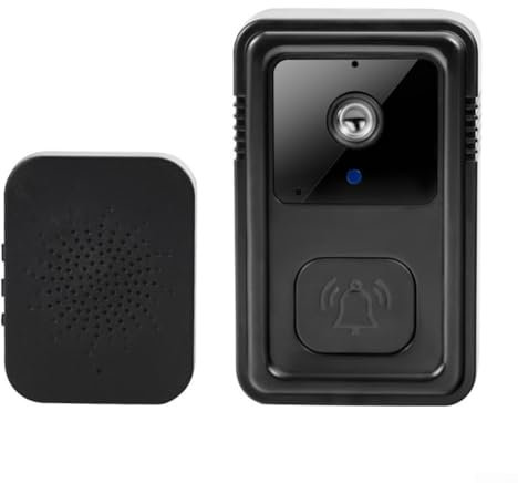 ZiStarlilife M9 Sonnette vidéo WiFi intelligente 1080p Caméra HD Interphone audio bidirectionnel avec détection de mouvement PIR alarme pour vision nocturne pour système de sécurité domestique