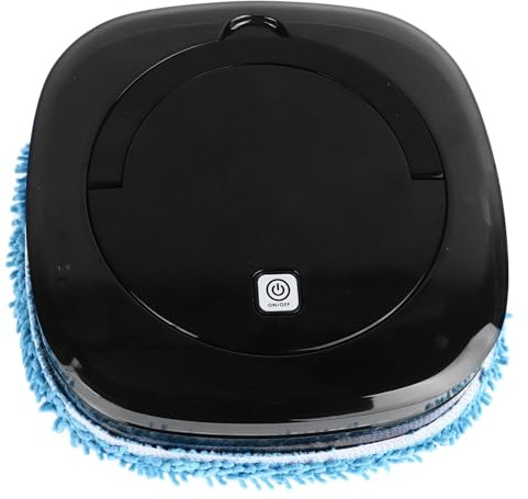 Qudinip Robot Lavapavimenti, Scopa Bagnata Rotante con Batteria da 2400 MAh per di Animali Domestici su Pavimenti Duri, Pulitore Automatico Sottile e Silenzioso