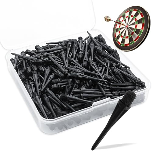 KXVXXV 200 Stück Dart Spitzen Soft Dartspitzen Kunststoff Ersatzspitze Nicht Leicht zu Brechen und Stabil für Dartpfeile mit Kunststoffspitze