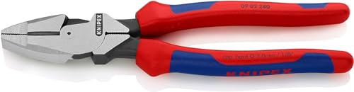 KNIPEX Kraft-Kombizange Lineman's Pliers amerikanisches Modell mit Comfort-Griffen 240 mm, 09 02 240