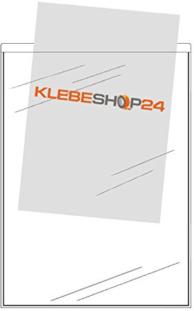 KLEBESHOP24 Pochettes Transparentes Autocollantes Format DIN A6, ouvert sur le côté étroit - Lot de 20