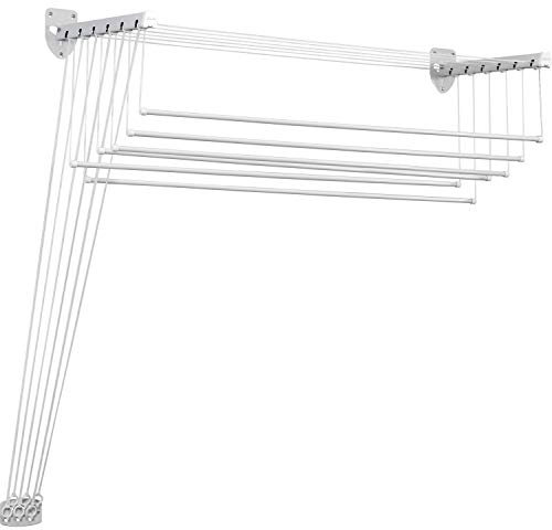 Ceiling & Wall-Mounted Clothes Drying Rack per asciugamano Vileda in Lega di acciaio 159490 Highline140