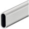 Gedotec Garderoben-Stange OVAL Schrankstange Kleider-Schrank | Kleiderstange Aluminium silber matt | Schrankrohr 1000 mm | Wäsche-Stange 30 x 14 mm | 1 Stück - Möbelrohr für Wand- & Decken-Montage