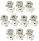 P Prettyia 10pcs Magnetverschluss zum Annähen Ø 14mm / Magnetknopf/Druckknopf/Magnetknöpfe - Silber