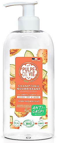Pulpe de Vie - Shampooing Nourrissant Certifié BIO XL 400ml - Amande Douce & Figue de Barbarie - Nourrit en Profondeur - Respecte Vos Cheveux et le Cuir Chevelu