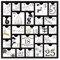 ZALAON Christmas Wooden Advent Calendar Decorations, Black 25 Days Christmas Countdown for Gift Home Office Room Decor