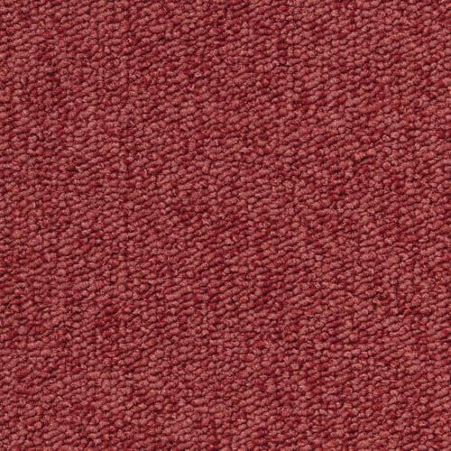 Teppichboden Meterware rot Schlingen Teppich Auslegware ideal für Esszimmer und Arbeitszimmer Schlingenware in 4 und 5 m Breite