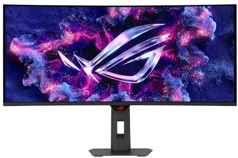 ASUS ROG Strix 34” OLED Curved Ultrawide Gaming Monitor (XG34WCDMTG) – 240Hz, 0.03ms, FreeSync & GSYNC Compatible, WiFi 6, NVIDIA GeForce Now, Dolby Vision, Dolby Atmos