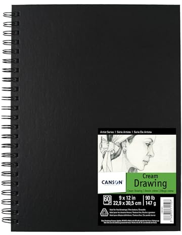 Canson Artist Series Field Drawing Book, Side Wire Bound, 9x12 inches, 60 Sheets - Professional Art Paper for Marker, Pen, Ink, Pencil