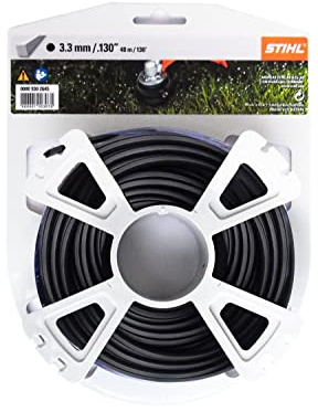 Stihl - Filo da falciatura, quadrato, Ø 3,3 mm x 38 m, colore: Nero