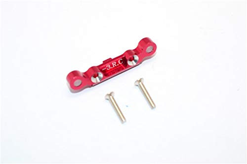 Kyosho Mini Inferno Tuning Teile Aluminium Rear Arm Bulk (3 Deg) for Rear Gear Box with Screws - 1Pc Set Red