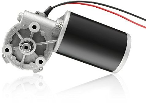 uxcell DC24V 80W 160RPM 4N.M Reversible Worm Gear Motor High Torque Speed Reducing Electric Gearbox Motor-JCF63R