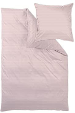 Curt Bauer Mako-Brokat-Satin Bettwäsche-Garnitur Dessin 9033 BENTE Farbe blush-257 Größe 135x200+80x80cm