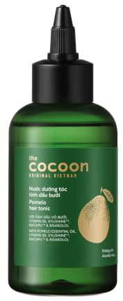Cocoon Original Vietnam Pomelo Hair Tonic 140ml / 4.73 fl oz – Lightweight Scalp Serum for Thinning Hair, Hydrating, Strengthening & Anti-Breakage with Vitamin B5 & Baicapil