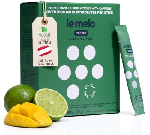 le melo Elektrolytgetränk Energy Mango-Limette 20er mit 80 mg Koffein