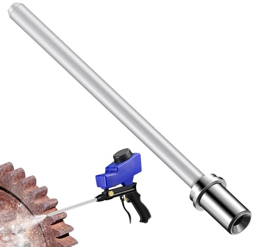 Feekoon Sandstrahldüse Lange Düse Kompatibel mit Le Lematec, Sandstrahldüsenspitzenadapter für Soda und Walnuss Blaster, Luftkompressor, Schleifmedien Strahlstab Zubehör für Punktstrahlen