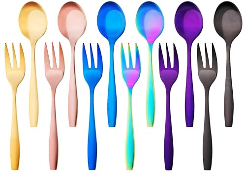 Kuchengabeln und Kaffeelöffel Set Königstein, 12-teilig, bunt