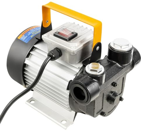 Pompe diesel 550 W pour 20-60 l/min, pompe à fioul jusqu'à 5 m, pompe de transfert auto-amorçante, 2800 tr/min, pompe d'aspiration d'huile, pistolet de distribution, raccord de pompe électrique