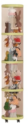 Tubo organizador de juguetes de peluche, soporte de animales de peluche para habitación de los niños, estante vertical transparente estético para cuarto de bebé, armario, sala de juegos, dormitorio y