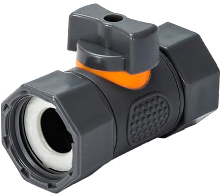 Costruzione in ABS resistente, doppio raccordo filettato femmina da 6 mm, valvole di intercettazione integrate adatte per rubinetti esterni, giunti filettati per tubi dell'acqua con interruttori di