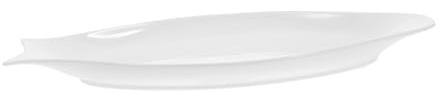 Toyvian Plat à Poisson Céramique Blanc Plateau Ovale de Service Multifonction pour Fruits de Mer et Cuisine Assiette de Maison pour Présentation et Stockage