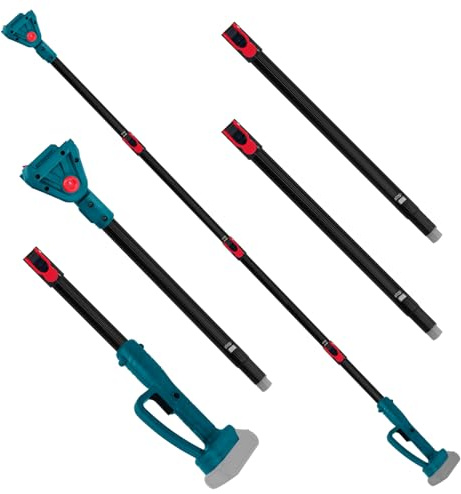 Asta telescopica per cesoie e seghe elettriche telescopiche, 4 pezzi di estensione da giardino da 2 m, accessori regolabili ad alto taglio, compatibile con dispositivi a batteria Makita da 18 V/21 V